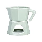 Melting Delight Tasse – Schokoladen-Fondue-Becher für | Keramikwärmer mit gleichmäßigem Wärmefluss, kompakter Griff und Kerzenbodenschlitz für Käse, Butter, Snacks und Desserts 13 cm