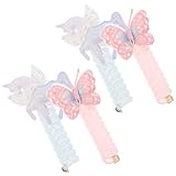 Veemoon 4 Stück pack Spiralhaargummis aus Gummi mit Einhorn und Schmetterlingsmotiven Telefonkabel Haarbänder Schonend für Haartypen Elastisch und Formbeständig Haarstyling Accessoires