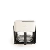 CREATE/AIR FRYER MIST/Ölfreie Heißluftfritteuse 4.2 L ohne Wasserdampfgarer Cremeweiß/Fassungsvermögen 5-6 Portionen, 6 Programme, Glasbehälter, Zeit- und Temperaturkontrolle, 1300W