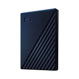 WD My Passport for Mac externe Festplatte 5 TB (mobiler Speicher, USB-C-fähig, herunterladbare Software, Passwortschutz, Mac kompatibel, einfach einzusetzen) mitternachtsblau