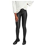 Vila Clothes Damen Slim Hose VICOMMIT RW New Coated - NOOS 14036194, Gr. 38 (Herstellergröße:M), Schwarz (Black)