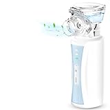 Inhalationsgerät, NIKYPJ Leiser Tragbarer Inhalationsgerät für Erwachsene Kinder, USB Aufladbarer Inhalator mit 2 Masken und 1 Mundstück