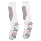 TOVINANNA Warme Atmungsaktive Outdoor-socken für Damen Lange Wintersocken mit Rutschfester Weicher Polsterung Schnelltrocknend für Eishockey Skifahren und Kalte Wetterbedingungen