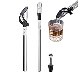 Metall-Getränkekühler – Tragbares Getränkeflaschenkühler-Set, Edelstahl-Getränkekühler-Set | Dekanter Anti-Tropf-Weinausgießer, wiederverwendbares Bar-Verkostungszubehör, verschleißfestes