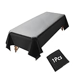 Massageliegen-Blatt, 221 x 129,5 cm, PVC, wiederverwendbar, Wachsmatte, wasserdicht, Massage-Bettbezug, 1 Stück, Schwarz