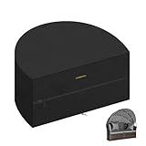 VANSHEIM Abdeckung Sonneninsel Halbrund Abdeckhaube Sonneninsel Outdoor Abdeckung für Sonneninsel Wasserdicht UV-Beständiges Sonneninsel Outdoor Wetterfest Abdeckung Gartenmöbel 230x120x100cm