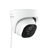 Reolink 5MP HD Überwachungskamera Aussen, PoE Dome IP Kamera, 2,8mm Objektiv 100° Weitwinkelansicht, Intelligente Personen-/Fahrzeugerkennung, 30m IR Nachtsicht, bis zu 512GB microSD Karte, RLC-520A