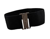 Oyccen Women's Elastic Waist Belt Wide Dress Belt Stretchy Waist with Metal Buckle