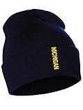 Daxton Vertikale USA Cities Cuffed Beanie Winter Knit Hat Skully Cap, Michigan Navy Gold, Einheitsgr��e