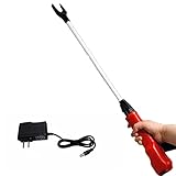 Generic Elektrischer Viehtreiber Elektrischer Tier Prod Stick Hot Shock Prodder Wasserdichter Rinder Prod Stick für Kuh-Schwein-Ziegen und mehr,Red,85CM