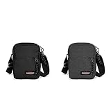 EASTPAK The One Umhängetasche, 21 cm, 2.5 L, Schwarz (Black) & The One Umhängetasche, 21 cm, 2.5 L, Black Denim (Grau)