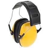 Supvox Gehörschutz Kapselgehörschützer Verstellbare Lärmschutz Ohrenschützer aus Kunststoff Gelb für Lernen und Schlafen