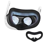 Silikon-Augenmaske für Meta Quest 3S, schweißfeste Silikon-Gesichtsabdeckung, Zubehör, komfortable Erfahrung, Silikonmaske hilft Ihnen, die immersive virtuelle Realität zu genießen (Black-q3s)