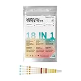 TRIGNOSTICS Wassertester Trinkwasser - 25 Teststreifen - 18in1 Trinkwassertester | Wasseranalyse - 18 Parameter für Leitungswasser, Pool & Aquarium mit Härte, Blei, Eisen, Kupfer | pH Teststreifen