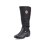 Rieker Damen Winterstiefel 93157, Frauen Stiefel,langschaftstiefel,gefüttert,wasserdicht,Winterschuhe,uebergangsstiefel,schwarz (00),38 EU / 5 UK