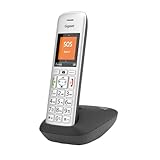 Gigaset E390 - Schnurloses Senioren DECT-Telefon mit großen Tasten und SOS-Funktion - einfache Bedienung, extra großes Farbdisplay, hohe Klangqualität, silber-schwarz