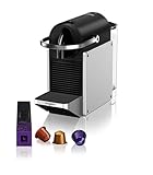 Magimix Nespresso Pixie Nespresso-Kaffeemaschine, Nespresso-Kaffeemaschine, Grau Metall, Espresso-Kaffeemaschine, 7 Kapseln gratis [Energieeffizienzklasse A+]