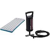 Intex Camping-Luftmatratze, 67998, bunt, 72x189x20 cm & Double Quick 2 Hand Pumpe - Luftpumpe - 36 cm - Mit 3 Düsenaufsätze