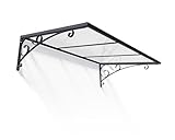 Canopia by Palram Vordach für Haustür Venus 1350 Pultvordach 135 x 88 cm Klar Sonnenschutz Haustürvordach inkl. Regenrinne