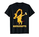 Lustige Party Giraffe Malle Biertrinker Biergiraffe Bier T-Shirt