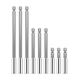 EFUTURETIME 9 x Magnetische Bohrer Verlängerung, Schnellwechsel Bithalter, 1/4', für Elektrische Bohrmaschine Schlagschrauber Schraubendreher, 5cm/10cm/15cm