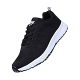 Damen-Sneaker, Schnürung, Fußgewölbeunterstützung, gepolsterte Laufschuhe, breite Passform, Luftkissen, Sport-Turnschuhe, rutschfest, leicht, Wander-Sneaker, Netzstoff, atmungsaktiv, Fitnessstudio
