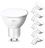 ROTTYI GU10 LED Glühbirnen 6Pack,6500K Tageslicht Weiß, 5W 450LM Energiesparlampe, 50W Halogenbirne Äquivalent, 100° Strahlwinkel, nicht dimmbar, Spotlight Lampe [Energieklasse F]