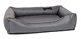 CopcoPet – Hundebett Paco Kunstleder – Grau Gr: XXL ca. 125 x 100 cm