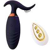 Vibro Ei mit Fernbedienung für Frauen 10 Vibrationsmodi Mini Vibrator 10,5 cm x 3 cm Schwarz Klitoris Stimulator Silikon & ABS USB Wiederaufladbar Leise und Diskret FOPS M124
