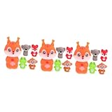 Toyvian 15 STK Tierische Fingerpuppe Spielzeug Für Kleinkinder Ausgestopfte Tiere Zappelspielzeug in Großen Mengen Tiere Fingerpuppen Minipuppe Eltern-Kind PVC Requisiten Beschwichtigen