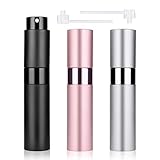 ACWOO Mini Parfümzerstäuber Taschenzerstäuber, 3 Stück 10 ml Nachfüllbar Leer Reise Parfüm Zerstäuber, Mini Portable Sprühflasche für Flug Reise, Glas, Leicht, tragbar, robust