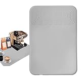 Generisch Silikon Kaffeematte | Schutzmatte | Mit Erhöhten Rändern Kaffeemaschinen Matte 60 x 40 cm - Zum Trocknen Für Küche Café Bar Geschirr Töpfe Tassen Geräte