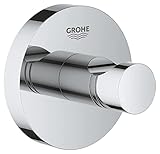 GROHE Start - Bademantelhaken (Material: Metall, verdeckte Befestigung, zum Kleben oder Bohren), chrom, 41173000