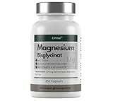 Magnesiumbisglycinat, 365 vegane Kapseln – 300 mg elementares Magnesium pro Tagesdosis, Magnesiumglycinat, hochdosiert & ohne Zusatzstoffe