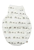 Ergobaby Pucksack Baby 0-3 Monate Baumwolle, Puck Baby Schlafsack Ganzjahres Pucktuch Swaddler, 47 - 61 cm/ 3.2 - 6.6 kg, Elephant