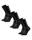 DANISH ENDURANCE Fahrradsocken Regular für Herren & Damen 3 Paare (Schwarz, EU 43-47)
