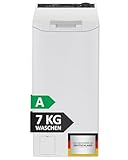 Haier Toplader Waschmaschine I Waschmaschine 40 cm breit mit 7kg Trommel, A-Effizienz, 1.400 U/Min. & Inverter-Motor I THASNQ476TM5-84 Waschmaschine schmal inkl. Wi-Fi, Dampffunktion & Mengenautomatik