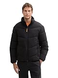 TOM TAILOR Denim Herren 1041776 Relaxed Fit Puffer Winter-Jacke mit Stehkragen, 29999-Black, L