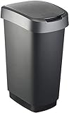 Rotho Twist Mülleimer 50l mit Deckel, als Schwing oder...