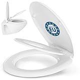 Toilettenbrille mit Kindersitz & Absenkautomatik – 2-in-1 WC Sitz für Kinder & Erwachsene – Toilettendeckel mit abnehmbarem Kindersitz, Softclose & Quick-Release – Familien-WC Sitz antibakteriell