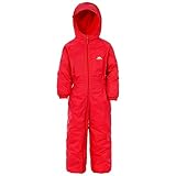 Trespass Unisex Kinder DRIPDROP Wasserdichter Regenanzug Mit Kapuze, Rot (Signal red), 5/6 Jahre