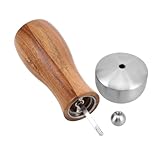 Hohopeti Manuelle Pfeffermühle Holz mit Präzisem Keramikmahlwerk Verstellbare Grobheit Rostfreier Edelstahlkopf Rustikales Design Kleine Gewürzmühle für Küche und Tisch