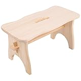 Creative Deco Fußbank Holz Hocker | 38 x 19 x 21 cm | Tritthocker Blumenhocker Toilettenhocker Holzbank Schemel Kinderhocher Fußhocker | Fußauflagen Stuhl Kiefernholz