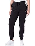 adidas Womens 3-Streifen French Terry C Pants, Black/White, M