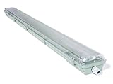 KOLORENO LED-Feuchtraumleuchte T8 1x120 cm – Grau – für einseitig betriebene LED-Röhre – staub- und feuchtigkeitsgeschützt – IP65 – Industriebeleuchtung für Garage, Lager, Werkstatt, Keller