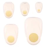 Vaessen Creative Stanzer Set, Motivstanzer Mit 5 Kreisen in verschiedenen Größen, 0,95 cm - 5 cm, 5 Stück, bis zu 250 g/m², zum Basteln Mit Papier Und Scrapbooking, Weiß-gold