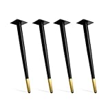 Industrielle Tischbeine, konische Schreibtischbeine für Couchtische, Bänke, Stühle und Kommoden, verstellbare Füße, Schwarz/D, 55 cm Höhe und stilvoll, 4 Stück