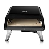 WMF Pizzaiolo Pro Pizzaofen, 400°C Backtemperatur, großer Pizzastein (Ø 40 cm), automatische Drehmechanik, integrierte Temperaturüberwachung für perfekte Ergebnisse in 90 Sek., Gas Pizzaofen, schwarz