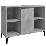 Helloshop26 Waschbeckenunterschrank für Badezimmer, 80 x 33 x 60 cm, Holz, Grau, 02_0006837