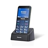 Panasonic KX-TU155EXCN 2G, Essentials Mobiltelefon für ältere Menschen mit Ladestation, SOS-Notfalltaste, Prioritätsanruf, Großtastentelefon, hörgerätekompatibel, Bluetooth, UKW-Radio, Kamera, Blau